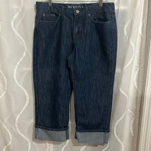 Merona Cropped Blue Jeans, Size 12